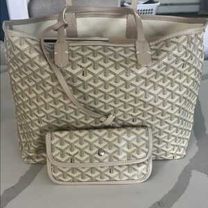 Stylish Beige Tote and Wallet Set